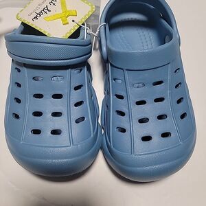 First Steps By Stepping Stones Croc Like Blue Lightweight Shoes  Size 9 toddler